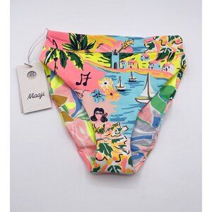 NWT Maaji Habana Suzy Q Reversible High Rise Bikini Bottom Size XS Spring Break